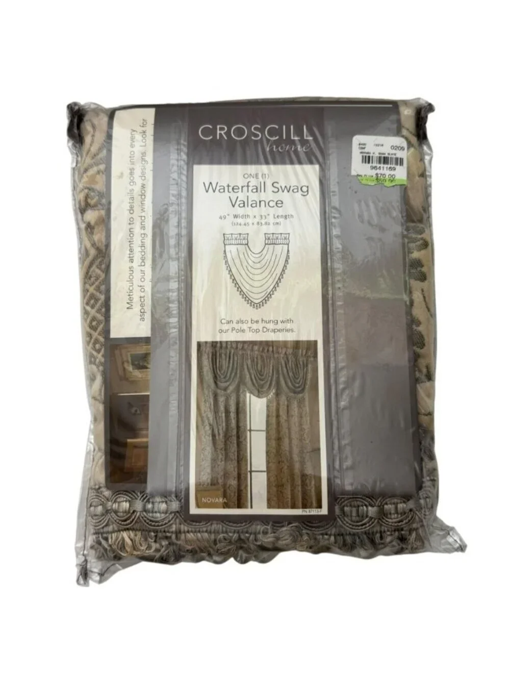 Croscill Waterfall Window Swag Valance 49
